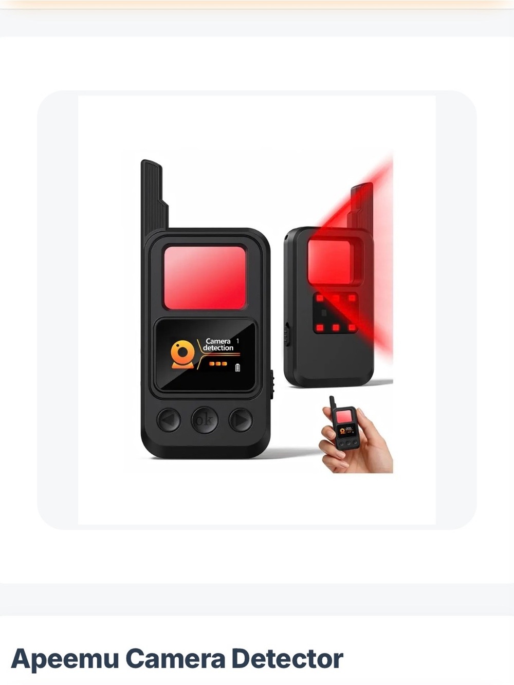 Portable Hidden Camera Detector